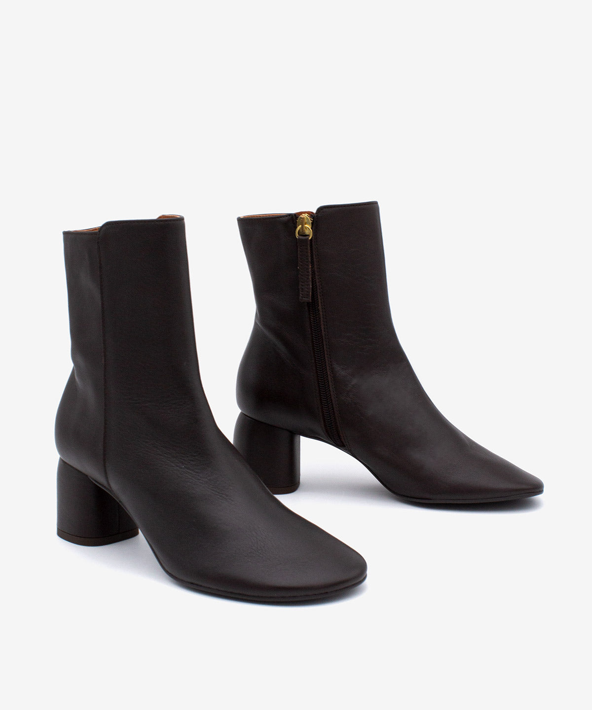 MURIELLE - Botín de mujer de tacón de diseño con puntera redonda de piel suave - Zapatos Negros - Zapatos de mujer Ángel Alarcón - Women Shoes 2026