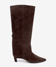 GAELLE - Bota gaucha moderna de tacón bajo de serraje - Zapatos m. oscuro - Zapatos de mujer Ángel Alarcón - Women Shoes 2026
