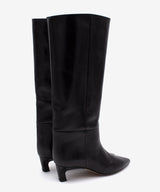 GAELLE - Bota alta de caña ancha en piel lisa semibrillo - Zapatos Negros - Zapatos de mujer Ángel Alarcón - Women Shoes 2026