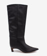 GAELLE - Bota gaucha de piel lisa con tacón de madera - Zapatos Negros - Zapatos de mujer Ángel Alarcón - Women Shoes 2026
