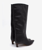 GAELLE - Bota gaucha de piel lisa con tacón de madera - Zapatos Negros - Zapatos de mujer Ángel Alarcón - Women Shoes 2026