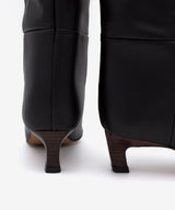 GAELLE - Bota gaucha de piel lisa con tacón de madera - Zapatos Negros - Zapatos de mujer Ángel Alarcón - Women Shoes 2026