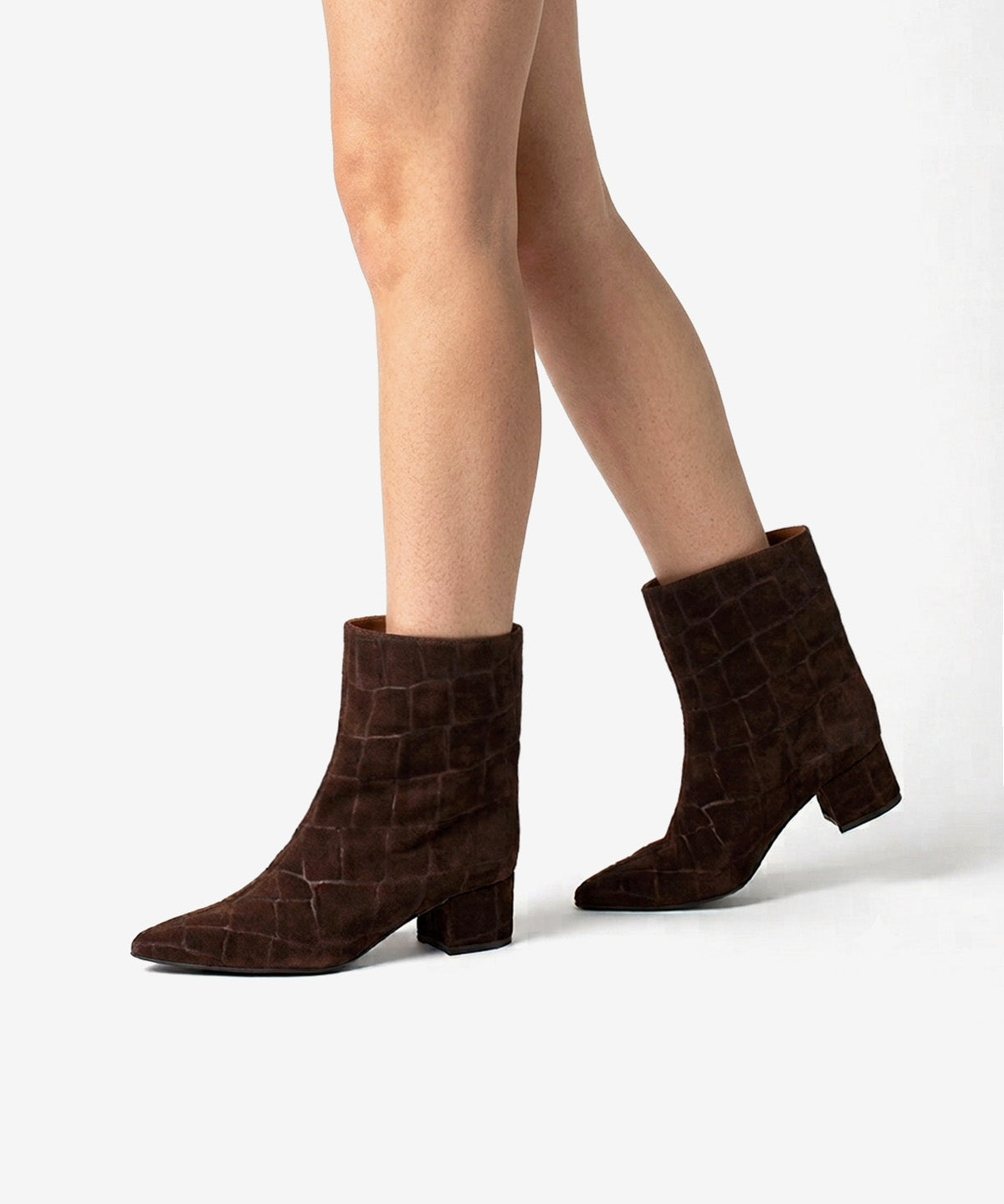 ALANA - Botín de tacón cómodo de estilo gaucho de serraje print croco - Zapatos m. oscuro - Zapatos de mujer Ángel Alarcón - Women Shoes 2026