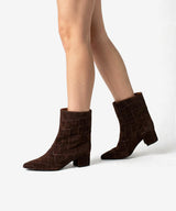 ALANA - Botín de tacón cómodo de estilo gaucho de serraje print croco - Zapatos m. oscuro - Zapatos de mujer Ángel Alarcón - Women Shoes 2026