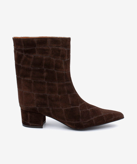 ALANA - Botín de tacón cómodo de estilo gaucho de serraje print croco - Zapatos m. oscuro - Zapatos de mujer Ángel Alarcón - Women Shoes 2026