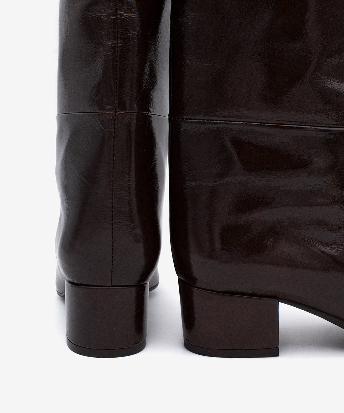 JOVANNA - Bota gaucha de piel brillante y tacón ancho de piel brillante texturizada - Zapatos m. oscuro - Zapatos de mujer Ángel Alarcón - Women Shoes 2026
