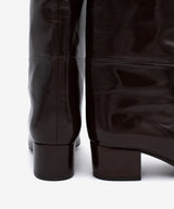 JOVANNA - Bota gaucha de piel brillante y tacón ancho de piel brillante texturizada - Zapatos m. oscuro - Zapatos de mujer Ángel Alarcón - Women Shoes 2026