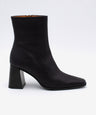 TRIMIA - Botín de piel natural con tacón ancho de efecto madera - Zapatos Negros - Zapatos de mujer Ángel Alarcón - Women Shoes 2026
