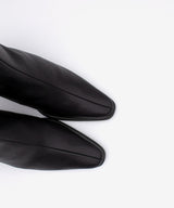 TRIMIA - Botín de piel natural con tacón ancho de efecto madera - Zapatos Negros - Zapatos de mujer Ángel Alarcón - Women Shoes 2026