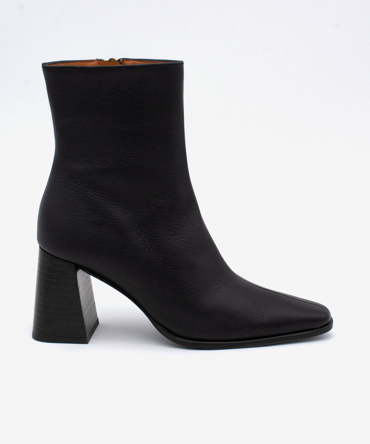 TRIMIA - Botín de mujer cómodo con tacón ancho de piel lisa - Zapatos Negros - Zapatos de mujer Ángel Alarcón - Women Shoes 2026