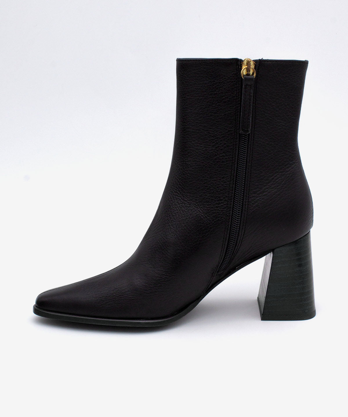 TRIMIA - Botín de mujer cómodo con tacón ancho de piel lisa - Zapatos Negros - Zapatos de mujer Ángel Alarcón - Women Shoes 2026