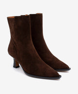 APRIL - Botines de mujer con tacón y cremallera interna en serraje - Zapatos m. oscuro - Zapatos de mujer Ángel Alarcón - Women Shoes 2026