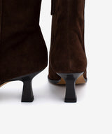 APRIL - Botines de mujer con tacón y cremallera interna en serraje - Zapatos m. oscuro - Zapatos de mujer Ángel Alarcón - Women Shoes 2026