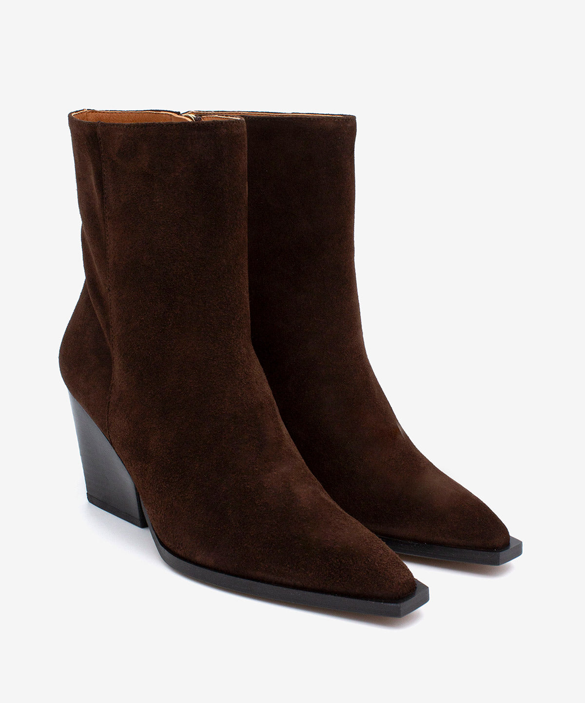 MIRETTE - Botín western de tacón ancho en serraje - Zapatos m. oscuro - Zapatos de mujer Ángel Alarcón - Women Shoes 2026