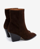MIRETTE - Botín western de tacón ancho en serraje - Zapatos m. oscuro - Zapatos de mujer Ángel Alarcón - Women Shoes 2026