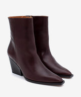 MIRETTE - Botín western de mujer de tacón ancho geométrico en piel lisa semibrillo - Zapatos Negros - Zapatos de mujer Ángel Alarcón - Women Shoes 2026