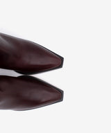 MIRETTE - Botín western de mujer de tacón ancho geométrico en piel lisa semibrillo - Zapatos Negros - Zapatos de mujer Ángel Alarcón - Women Shoes 2026
