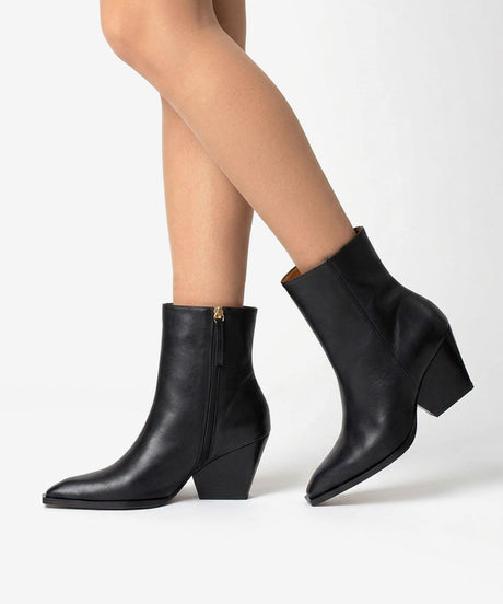 MIRETTE - Botín western de tacón ancho en piel lisa - Zapatos de mujer Ángel Alarcón - 2026 Women Shoes