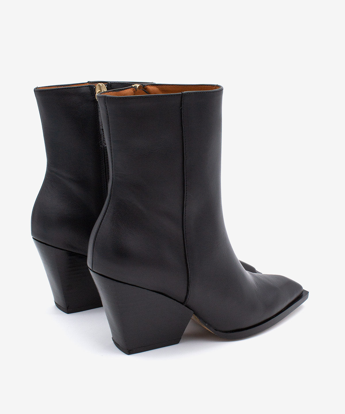 MIRETTE - Botín western de tacón ancho en piel lisa - Zapatos de mujer Ángel Alarcón - 2026 Women Shoes