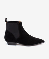 NEGADE - Botín chelsea de tacón bajo en serraje - Zapatos Negros - Zapatos de mujer Ángel Alarcón - Women Shoes 2026