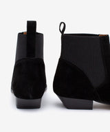 NEGADE - Botín chelsea de tacón bajo en serraje - Zapatos Negros - Zapatos de mujer Ángel Alarcón - Women Shoes 2026