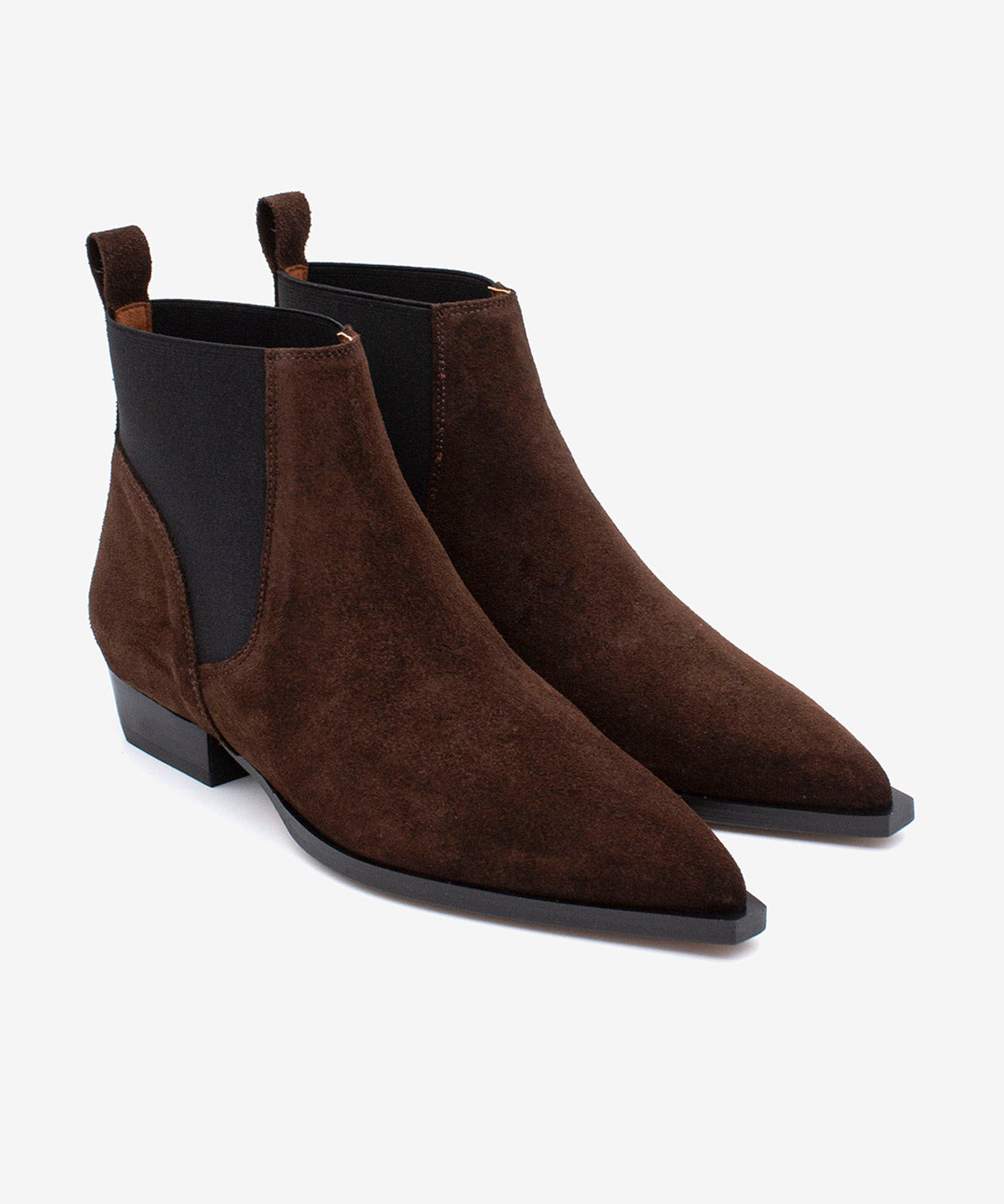 NEGADE - Botín chelsea de tacón bajo en serraje - Zapatos Negros - Zapatos de mujer Ángel Alarcón - Women Shoes 2026