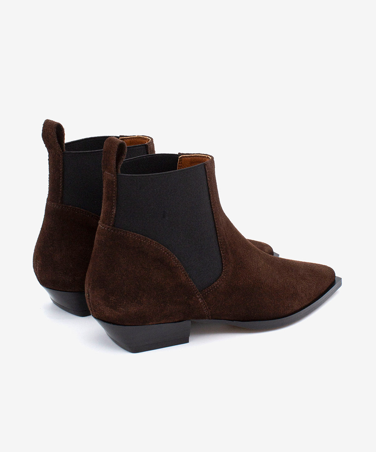 NEGADE - Botín chelsea de tacón bajo en serraje - Zapatos Negros - Zapatos de mujer Ángel Alarcón - Women Shoes 2026
