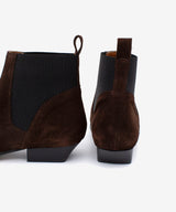 NEGADE - Botín chelsea de tacón bajo en serraje - Zapatos Negros - Zapatos de mujer Ángel Alarcón - Women Shoes 2026