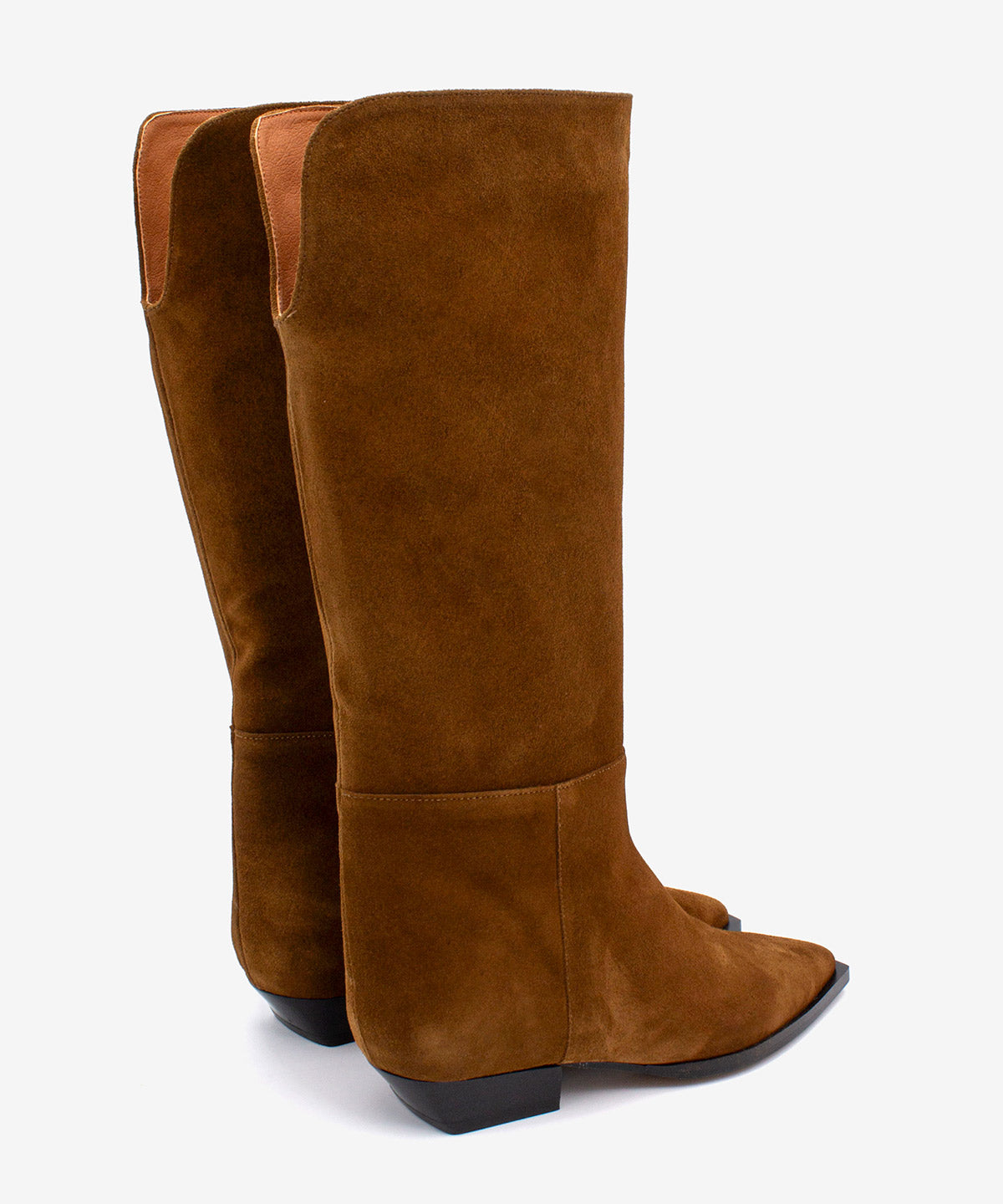 EMIRA - Bota alta de estilo western con puntera fina de serraje - Zapatos marrones - Zapatos de mujer Ángel Alarcón - Women Shoes 2026