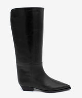 EMIRA - Bota alta de estilo western con puntera fina en piel lisa semibrillo - Zapatos Negros - Zapatos de mujer Ángel Alarcón - Women Shoes 2026