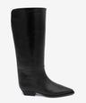 EMIRA - Bota alta de estilo western con puntera fina en piel lisa semibrillo - Zapatos Negros - Zapatos de mujer Ángel Alarcón - Women Shoes 2026