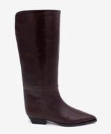 EMIRA - Bota alta de estilo western con puntera fina en piel lisa semibrillo - Zapatos m. oscuro - Zapatos de mujer Ángel Alarcón - Women Shoes 2026
