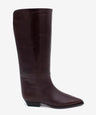 EMIRA - Bota alta de estilo western con puntera fina en piel lisa semibrillo - Zapatos m. oscuro - Zapatos de mujer Ángel Alarcón - Women Shoes 2026