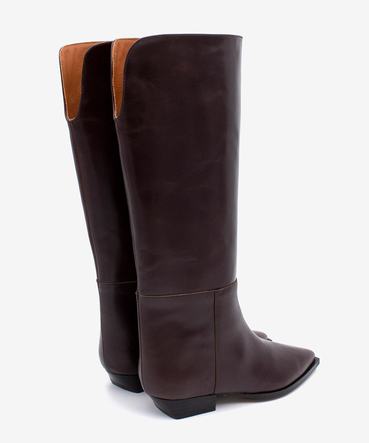 EMIRA - Bota alta de estilo western con puntera fina en piel lisa semibrillo - Zapatos Negros - Zapatos de mujer Ángel Alarcón - Women Shoes 2026