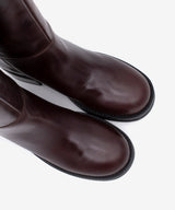 ICITA - Bota alta cómoda de tacón bajo con suela de goma en piel lisa semibrillo - Zapatos m. oscuro - Zapatos de mujer Ángel Alarcón - Women Shoes 2026