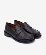 LOUISA - Mocasín de puntera redonda con tacón bajo de piel lisa semibrillante - Zapatos Negros - Zapatos de mujer Ángel Alarcón - Women Shoes 2026