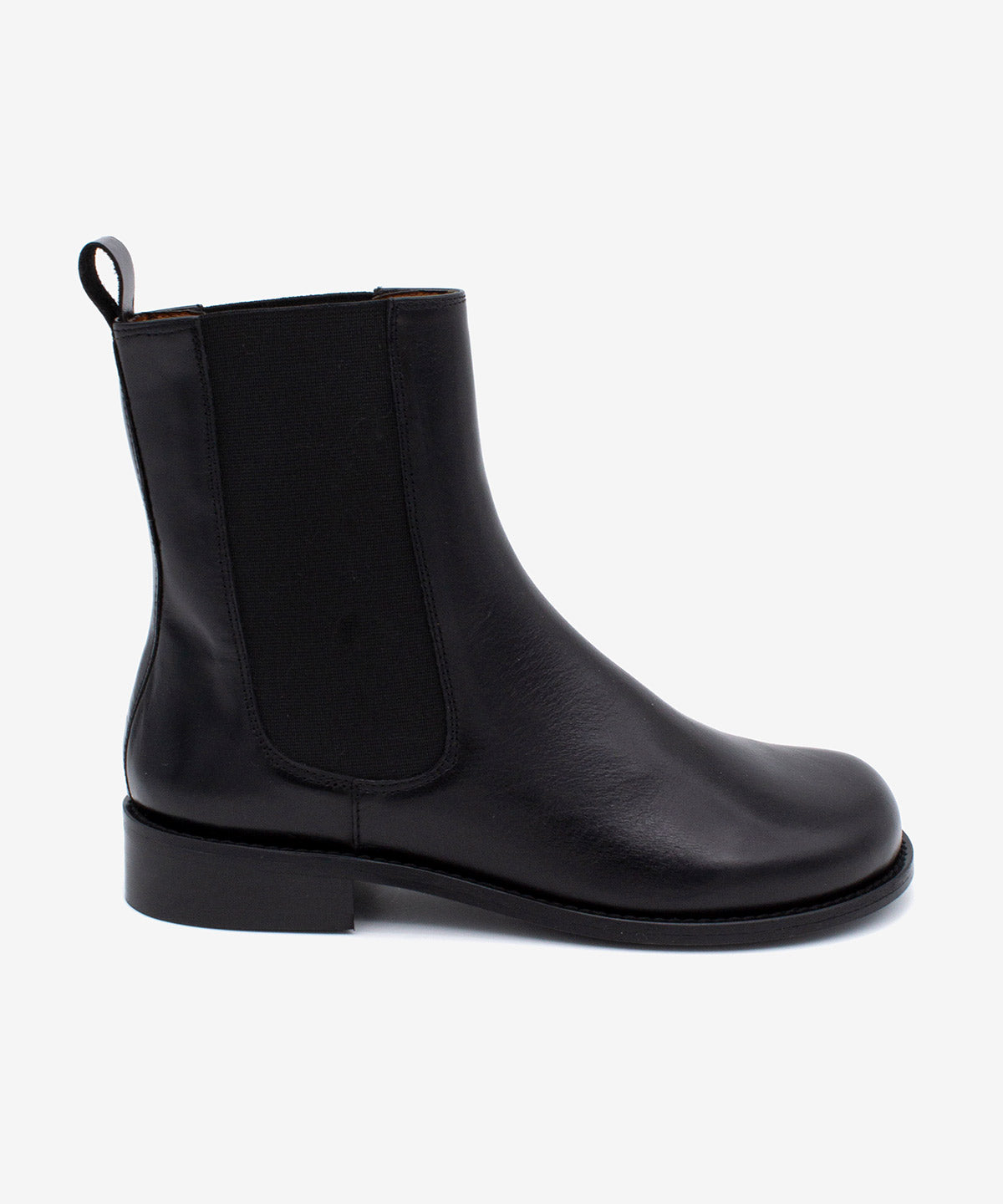 LYANA - Botín Chelsea de mujer con tacón bajo en piel lisa semibrillo - Zapatos Negros - Zapatos de mujer Ángel Alarcón - Women Shoes 2026