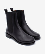 LYANA - Botín Chelsea de mujer con tacón bajo en piel lisa semibrillo - Zapatos Negros - Zapatos de mujer Ángel Alarcón - Women Shoes 2026