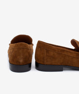 DAPHNE - Mocasín con corte fruncido y suela rubber de ante - Zapatos color camel - Zapatos de mujer Ángel Alarcón - Women Shoes 2026