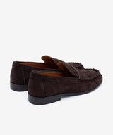 DAPHNE - Mocasín con corte fruncido y suela rubber de ante - Zapatos color camel - Zapatos de mujer Ángel Alarcón - Women Shoes 2026