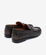 DAPHNE - Mocasín con corte fruncido y suela rubber de piel cepillada - Zapatos m. oscuro - Zapatos de mujer Ángel Alarcón - Women Shoes 2026