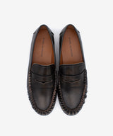 DAPHNE - Mocasín con corte fruncido y suela rubber de piel cepillada - Zapatos m. oscuro - Zapatos de mujer Ángel Alarcón - Women Shoes 2026