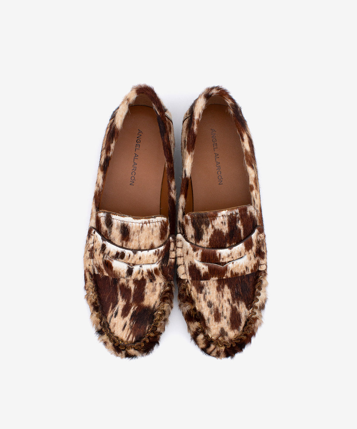 DAPHNE - Mocasín con corte fruncido y suela rubber de pelo estampado - DARK BROWN - Zapatos de mujer Ángel Alarcón - Women Shoes 2026