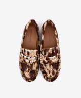 DAPHNE - Mocasín con corte fruncido y suela rubber de pelo estampado - DARK BROWN - Zapatos de mujer Ángel Alarcón - Women Shoes 2026