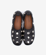 FELICIA - Bailarina con tachas de estilo rock & roll de piel - Zapatos Negros - Zapatos de mujer Ángel Alarcón - Women Shoes 2026