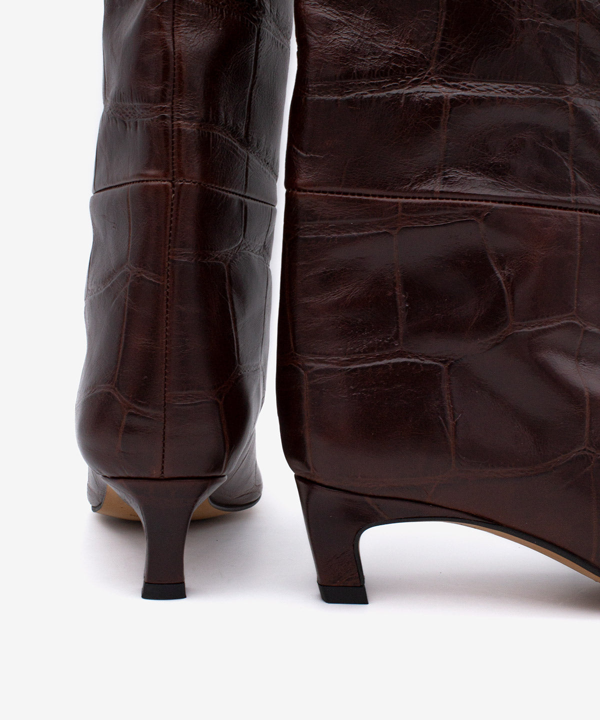GEMINA - Bota alta de tacón fino de piel print croco - Zapatos m. oscuro - Zapatos de mujer Ángel Alarcón - Women Shoes 2026