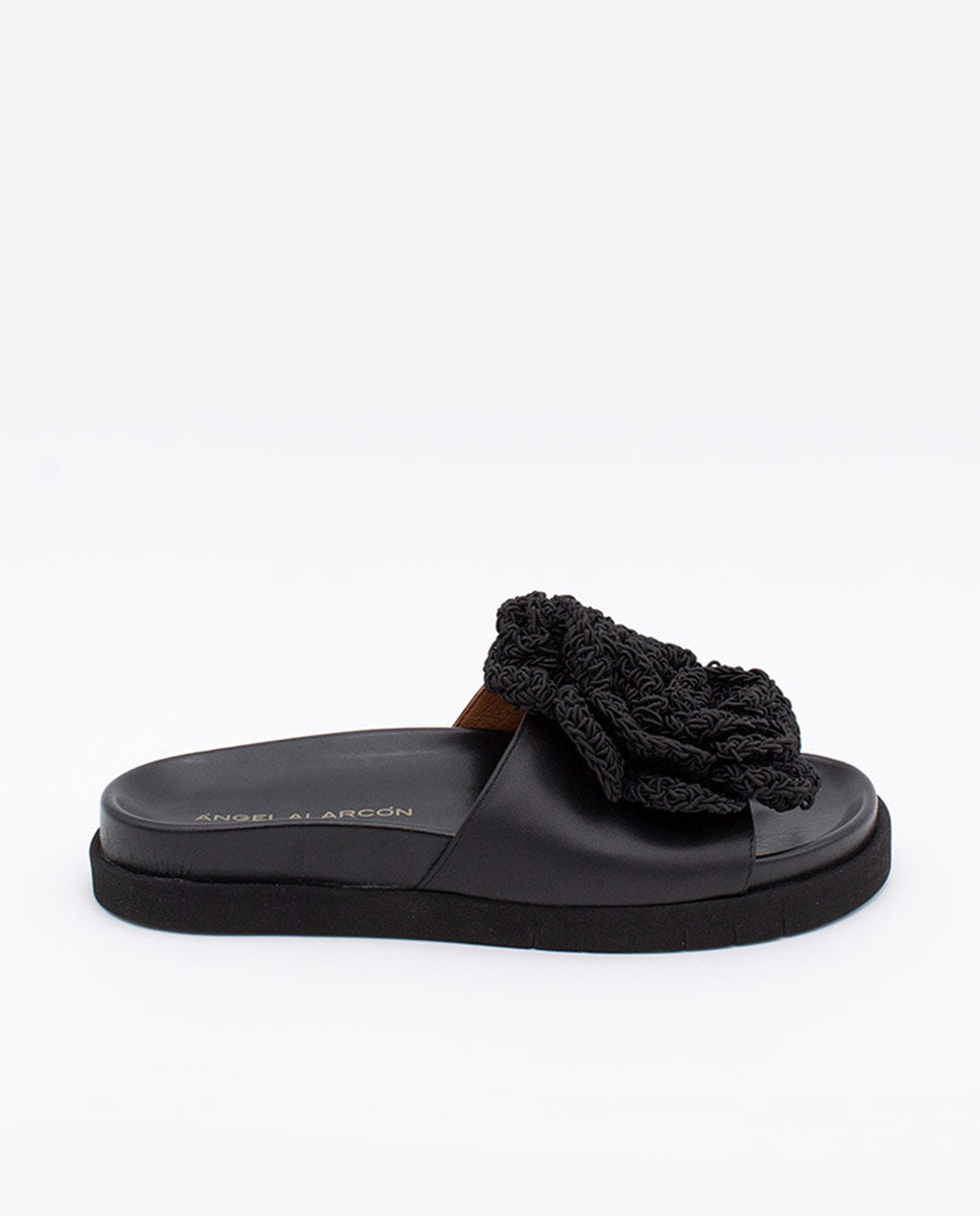 JULIA - Zapatos planos de mujer de planta BIO y pala de piel – negro – Talla 36 – Ángel Alarcón