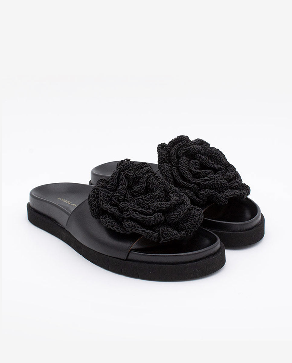 JULIA - Zapatos planos de mujer de planta BIO y pala de piel – negro – Talla 38 – Ángel Alarcón
