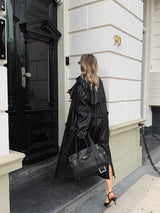 ELVIRA – Sandale à talon moyen fin en cuir texturé avec bride cheville