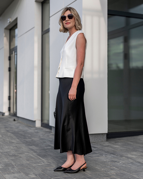 ALINE – Zapatos de salón destalonados de punta fina con lazo de piel
